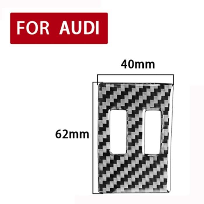 Kohlenstofffaser-Klimaanlageknopf dekorativer Aufkleber für Audi A6l / A7 2019-, linke Fahrt – Bild 2