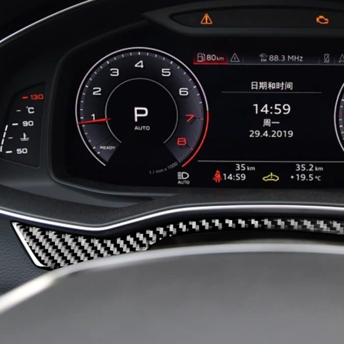 Car Carbon Fiber Dashboard Dekorative Aufkleber für Audi A6l / A7 2019-, Linke und Rechtsfahrt universell – Bild 5