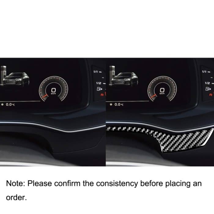 Car Carbon Fiber Dashboard Dekorative Aufkleber für Audi A6l / A7 2019-, Linke und Rechtsfahrt universell – Bild 6