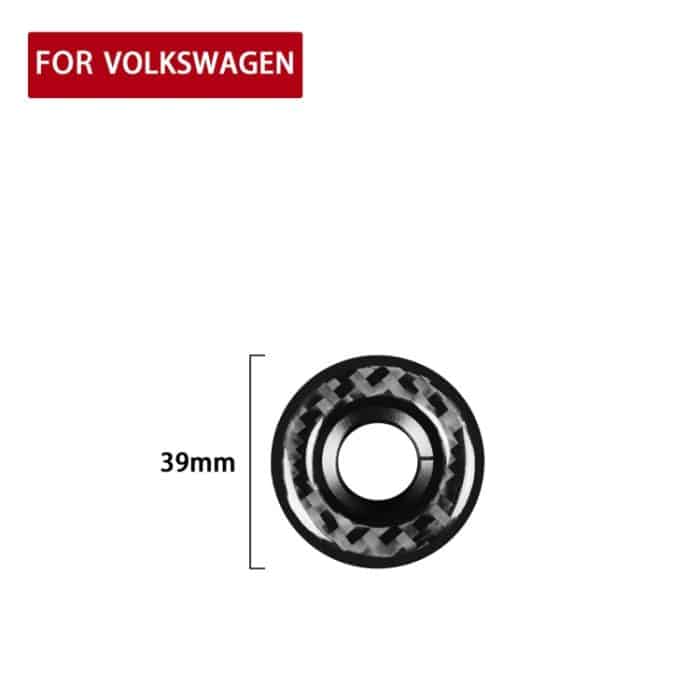 Car Carbon Fiber Zündring Dekorativer Aufkleber für Volkswagen Käfer 2012-2019, links und rechts Antrieb Universal – Bild 2