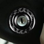 Car Carbon Fiber Zündring Dekorativer Aufkleber für Volkswagen Käfer 2012-2019, links und rechts Antrieb Universal – Bild 5