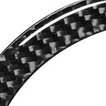 4 stücke auto kohlenstofffaser horn ring massiv farbe dekorative aufkleber für bmw g01 x3 2018-2020 / g02 x4 2019-2020, linke und rechter Antrieb universell – Bild 3