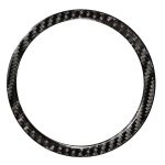 2 stücke auto kohlenstofffaser horn ring massiv farbe dekorative aufkleber für bmw g01 x3 2018-2020 / g02 x4 2019-2020, linker und rechts universell – Bild 2