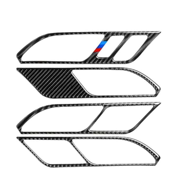 CRP6852.jpg Auto Kohlenstofffaser Innentürgriff Massivfarbe Dekorative Aufkleber für BMW G01 X3 2018-2020 / G02 X4 2019-2020, linke Fahrt – Bild 1