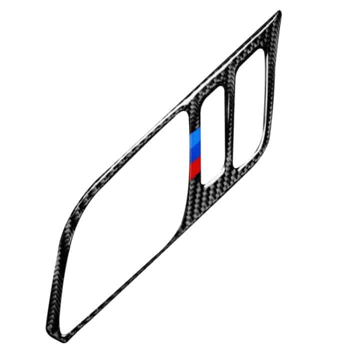 Auto-Kohlenstofffaser-Innen-Türgriff 3-farbig dekorativer Aufkleber für BMW G01 X3 2018-2020 / G02 X4 2019-2020, linke Fahrt – Bild 2