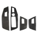 Auto Kohlenstofffaserfenster Glas Bedienfeld Massivfarbe Dekorative Aufkleber für BMW G01 X3 2018-2020 / G02 X4 2019-2020, linke Fahrt