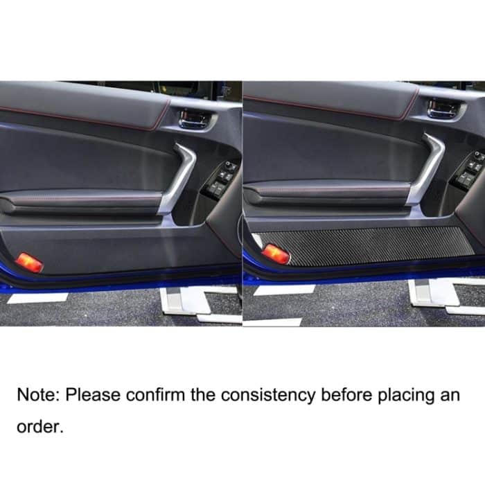 2 in 1 Auto Kohlenstofffasertürplatte Dekorativer Aufkleber für Subaru BRZ / TOYOTA 86 2017-2019, linke und rechte Antrieb universell – Bild 6