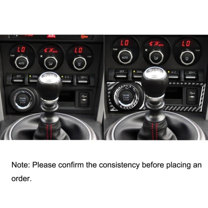 3 in 1 Auto Kohlefaser Aufbewahrungsbox Ein dekorativer Aufkleber für Subaru BRZ / TOYOTA 86 2017-2019, linke Fahrt – Bild 6