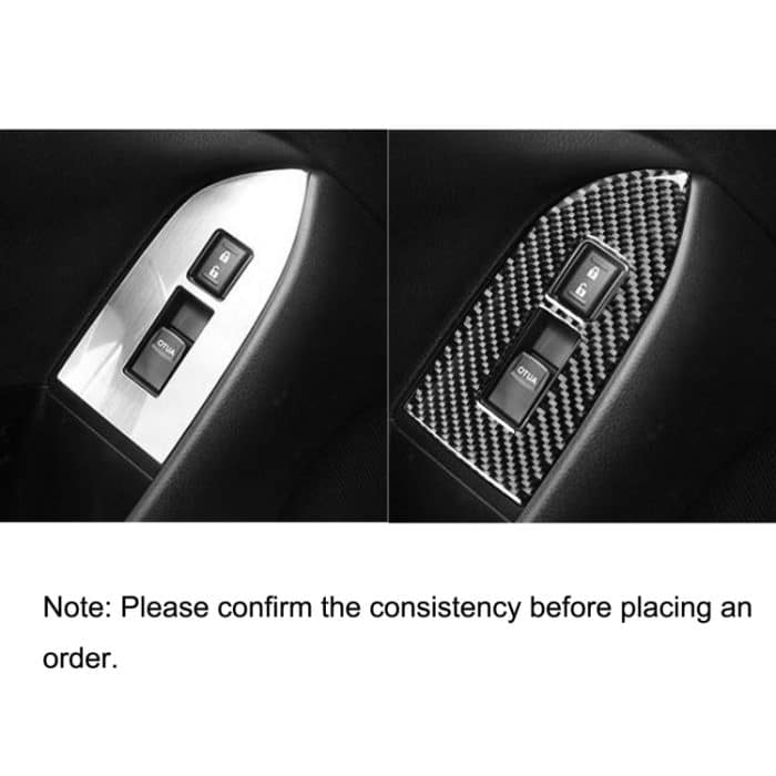 2 in 1 Autokohle-Kohlenstofffaser-Fensterheber-Panel dekorativer Aufkleber für Subaru BRZ / TOYOTA 86 2017-2019, rechts fahren – Bild 6