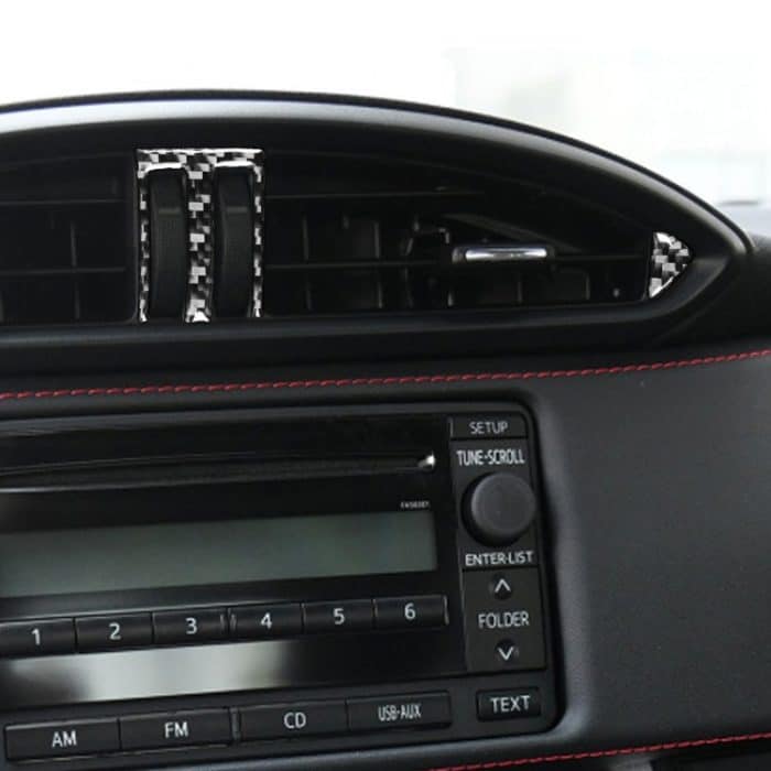 3 in 1 Car Carbon Fiber Central Air Outlet Dekorative Aufkleber für Subaru BRZ / TOYOTA 86 2017-2019, linke und rechte Antrieb universell – Bild 5