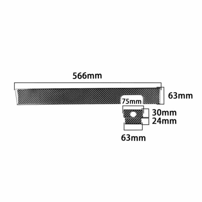 3 stücke / satz Kohlefaser-Auto-Co-Pilot-Handschuhkasten-dekorativer Aufkleber für Toyota-Tundra 2014-2018, rechte Fahren – Bild 2