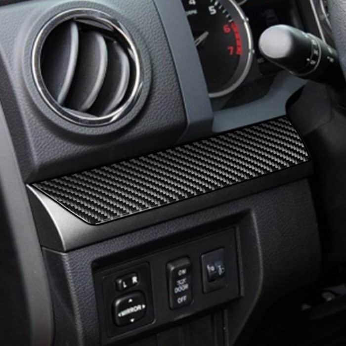 3 stücke / satz Kohlefaser-Car-Center-Konsole Dekorativer Aufkleber für Toyota-Tundra 2014-2018, links Fahren – Bild 5