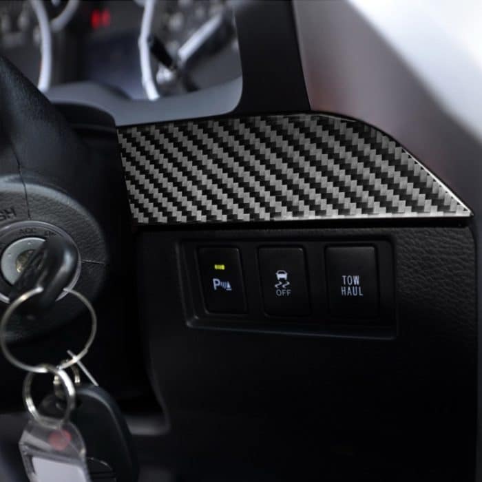 3 stücke / satz Kohlefaser-Car-Center-Konsole Dekorativer Aufkleber für Toyota-Tundra 2014-2018, links Fahren – Bild 6