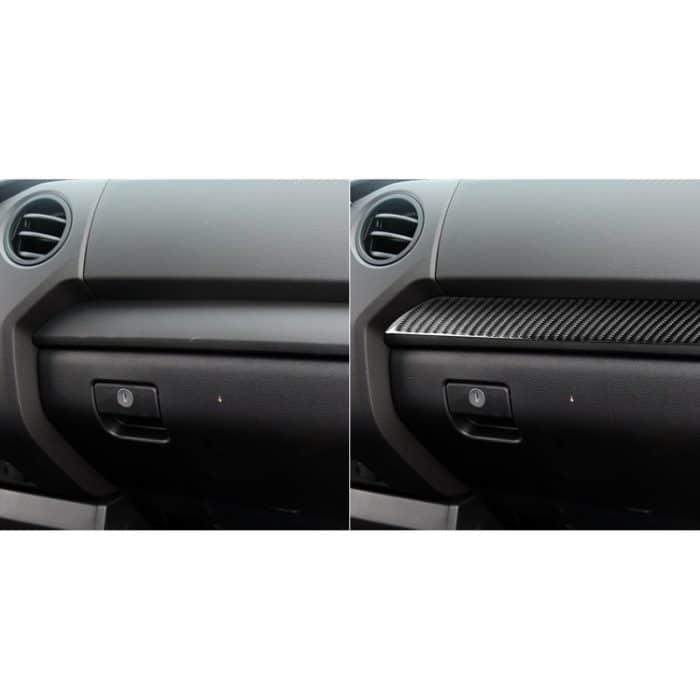3 stücke / satz Kohlefaser-Car-Center-Konsole Dekorativer Aufkleber für Toyota-Tundra 2014-2018, links Fahren – Bild 7