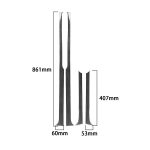 4 teile / satz Kohlefaser Auto Türplatte Dekorativer Aufkleber für Toyota Tundra 2014-2018, links rechts fahren – Bild 2