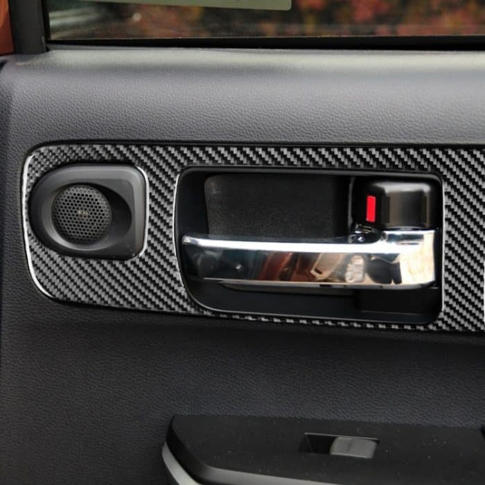 4 teile / satz Kohlenstofffaser-Autotür-Innengriff dekorativer Aufkleber für Toyota-Tundra 2014-2018, rechts fahren – Bild 5