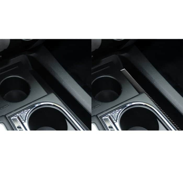 Kohlefaserauto Central Control Cup Holter Slot Matte Dekorativer Aufkleber für Toyota Tundra 2014-2018, links rechts fahren – Bild 6