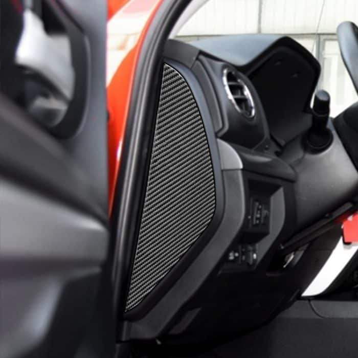 2 teile / satz Kohlefaser-Autotür Anti-Collision-Kissen dekorativer Aufkleber für Toyota Tundra 2014-2018, links rechts fahren – Bild 5