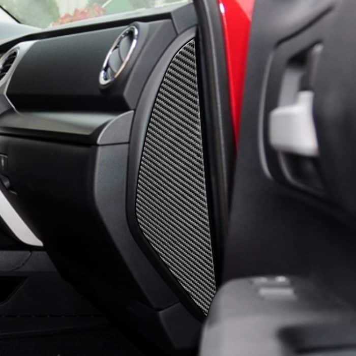 2 teile / satz Kohlefaser-Autotür Anti-Collision-Kissen dekorativer Aufkleber für Toyota Tundra 2014-2018, links rechts fahren – Bild 6