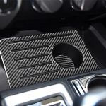 2 stücke / satz Kohlefaserwagen Zentralsteuerung Aufbewahrungsbox Slot Matte Dekorativer Aufkleber für Toyota Tundra 2014-2018, links rechts fahren – Bild 5