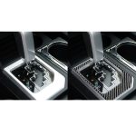 Kohlefaser-Auto-Gang-Panel dekorativer Aufkleber für Toyota-Tundra 2014-2018, links rechts fahren universell – Bild 7