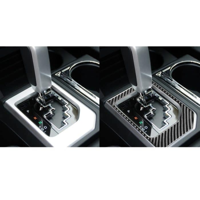 Kohlefaser-Auto-Gang-Panel dekorativer Aufkleber für Toyota-Tundra 2014-2018, links rechts fahren universell – Bild 7
