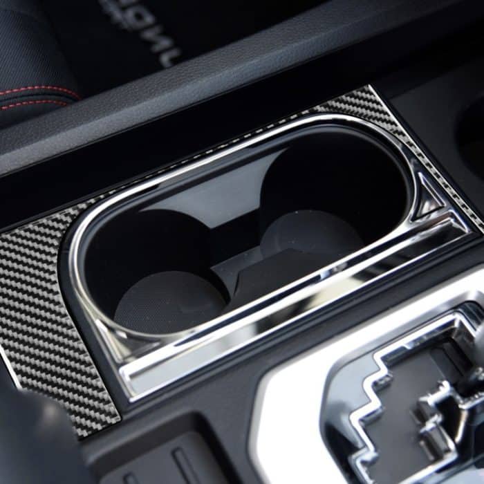 Kohlefaser-Autokassenhalter-Rahmen dekorativer Aufkleber für Toyota-Tundra 2014-2018, rechts fahren – Bild 5