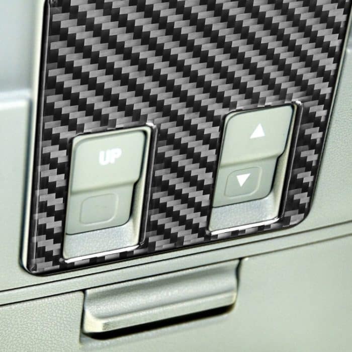 4 teile / satz Kohlenstofffaser Auto Front Zeile Leselicht Panel Dekorative Aufkleber für Toyota Tundra 2014-2018, links rechts fahren universell – Bild 5