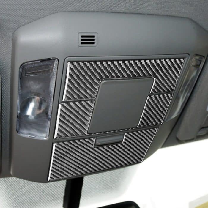 4 teile / satz Kohlenstofffaser Auto Front Zeile Leselicht Panel Dekorative Aufkleber für Toyota Tundra 2014-2018, links rechts fahren universell – Bild 6