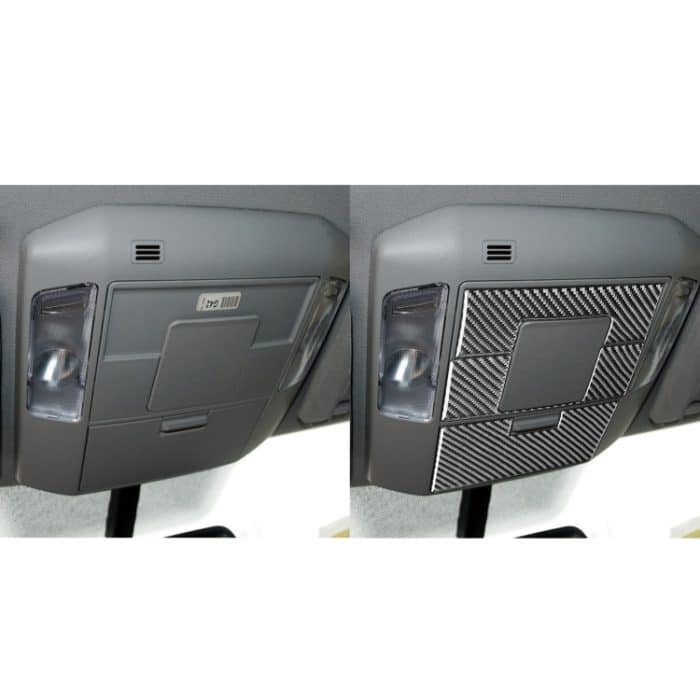 4 teile / satz Kohlenstofffaser Auto Front Zeile Leselicht Panel Dekorative Aufkleber für Toyota Tundra 2014-2018, links rechts fahren universell – Bild 7