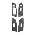 Kohlefaser-Auto-Glas-Lift-Schalter-Ring dekorativer Aufkleber für Toyota-Tundra 2014-2018, links Fahren