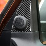 2 stücke / satz Kohlefaser Auto A-Säule Lautsprecher Panel Dekorativer Aufkleber für Toyota Tundra 2014-2018, links rechts fahren universell – Bild 5