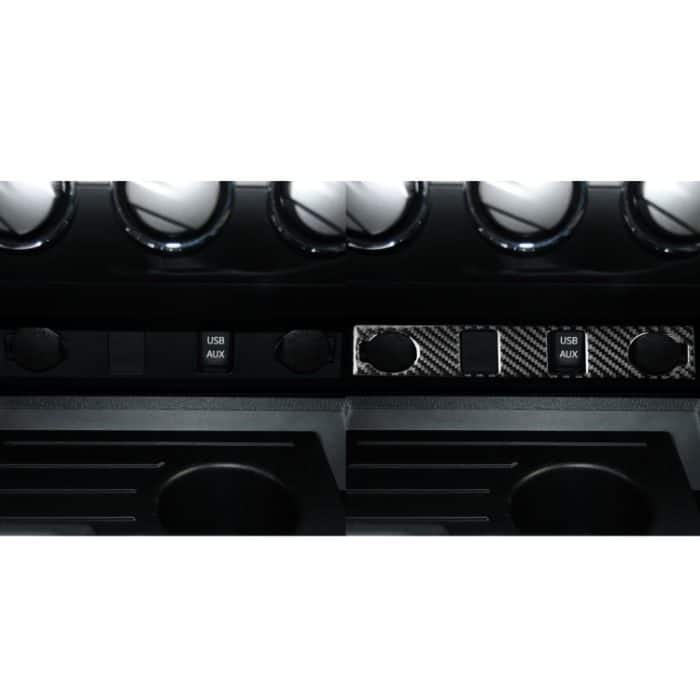 Kohlefaser-Auto-Zigarettenanzünder-Schalter dekorativer Aufkleber für Toyota-Tundra 2014-2018, links rechts fahren universell – Bild 6