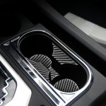 5 stücke / satz Kohlefaserauto Central Control Cup Halter Panel Aufkleber Dekorative Aufkleber für Toyota Tundra 2014-2018, links rechts fahren universell – Bild 6