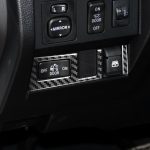 Kohlefaserauto-Scheinwerfer-Schalter-Ring-dekorativer Aufkleber für Toyota-Tundra 2014-2018, links rechts fahren universell – Bild 5