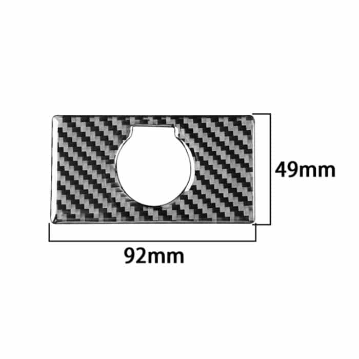 Kohlefaser-Auto-hintere Zigarettenanzünder-Schalter dekorativer Aufkleber für Toyota-Tundra 2014-2018, links rechts fahren universell – Bild 2