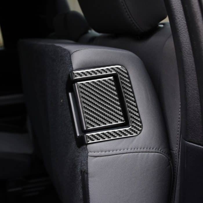 4 teile / satz Kohlefaser-Auto-Rücksitz-Anpassungs-Panel Dekorativer Aufkleber für Toyota-Tundra 2014-2018, links rechts fahren universell – Bild 5