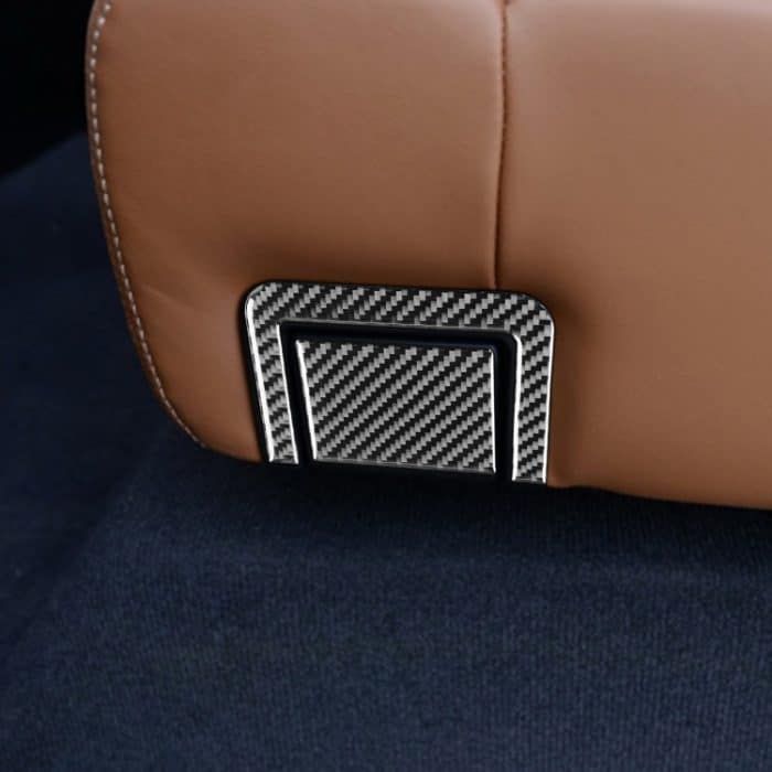 4 teile / satz Kohlefaser-Auto-Rücksitz-Anpassungs-Panel Dekorativer Aufkleber für Toyota-Tundra 2014-2018, links rechts fahren universell – Bild 6