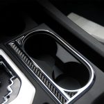 3 teile / satz Kohlefaserwagen Central Control Cup Halter Dekorative Aufkleber für Toyota Tundra 2014-2018, Linke Fahren – Bild 5