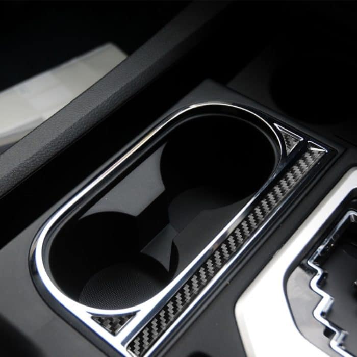 3 teile / satz Kohlefaserauto Central Control Cup Halter Dekorativer Aufkleber für Toyota Tundra 2014-2018, rechte Fahren – Bild 5