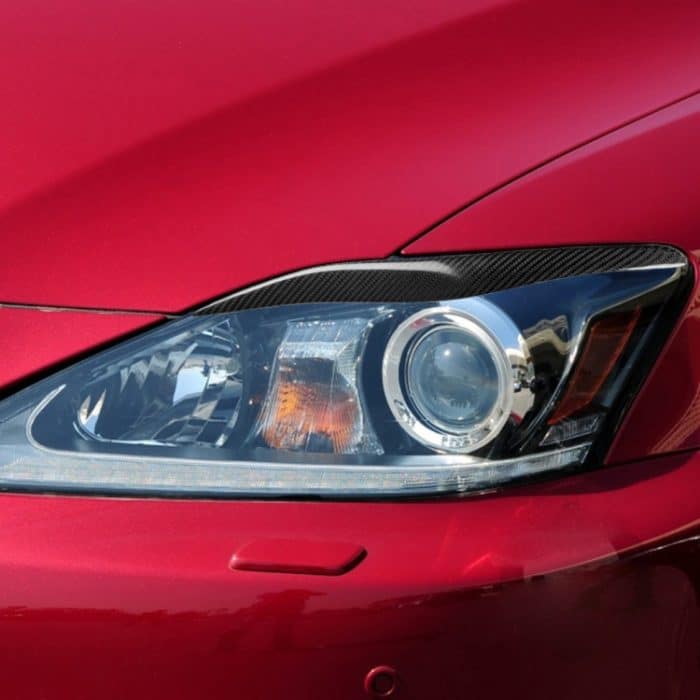 2 Stück / Set Kohlefaser-Auto-Lampen-Augenbraue-dekoratives Aufkleber für Lexus IS250 / IS300 2006-2012, Drop-Kleber-Version – Bild 5