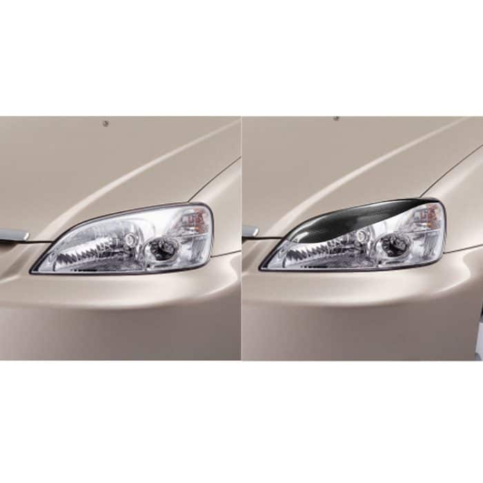 2 stücke / satz Kohlefaser Auto Lampe Augenbraue Dekorative Aufkleber für Honda Civic 1999-1900, Drop Lue Version – Bild 6