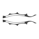 2 Stück / Set Carbon Faser Auto Lampe Augenbraue Dekorative Aufkleber für BMW E60 5 Series 2004-2010, Tropfenkleberversion