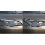 2 Stück / Set Carbon Faser Auto Lampe Augenbraue Dekorative Aufkleber für BMW E60 5 Series 2004-2010, Tropfenkleberversion – Bild 6