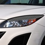 2 stücke / satz Kohlefaser-Automobillampe Augenbraue-dekorativer Aufkleber für Mazda 3 2010-2013 / m3 Xingcheng, Drop-Kleber-Version – Bild 5