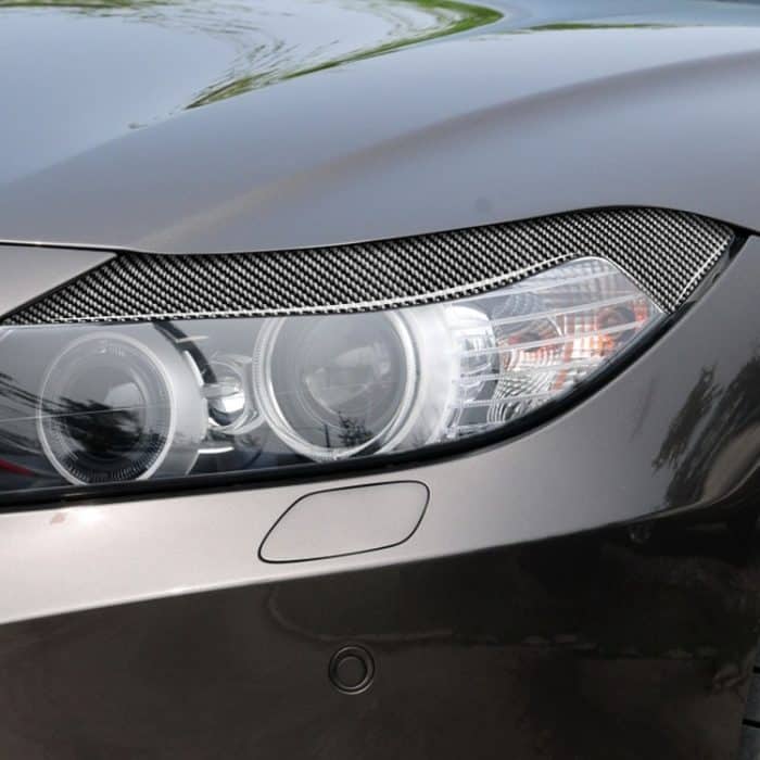 2 stücke / satz Kohlefaser Auto Lampe Augenbraue Dekorative Aufkleber für BMW Z4 / E89 2009-2015, Tropfenkleberversion – Bild 5