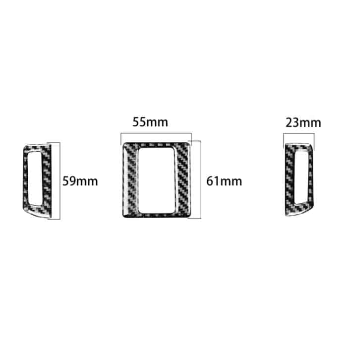 3 stücke / satz Kohlefaserauto Central Air Outlet Dekorative Aufkleber für Toyota 4Runner 2010-2020 – Bild 2