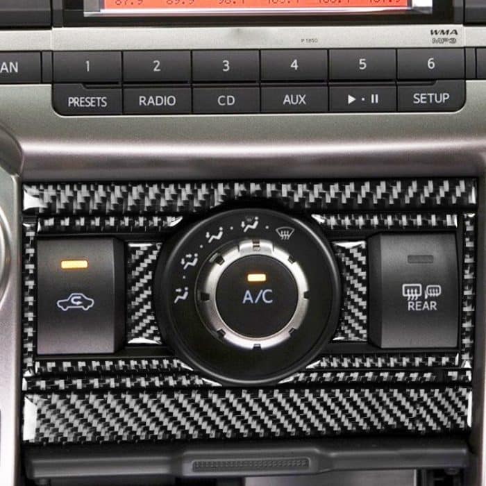12 teile / satz Kohlefaser Auto Klimaanlage Switch Panel Dekorative Aufkleber für Toyota 4Runner 2010-2020 – Bild 6