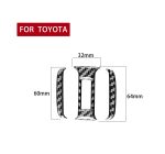3 stücke / satz Kohlefaser-Auto-Hinterluftauslass Dekorativer Aufkleber für Toyota 4runner 2010-2020 – Bild 2