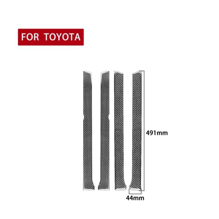4 stücke / satz Kohlefaser Autofenster im dekorativen Aufkleber für Toyota 4runner 2010-2020 – Bild 2